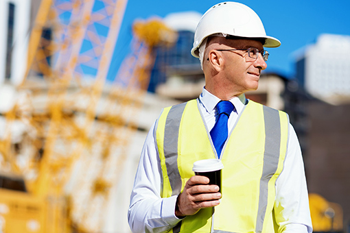 Florida Contractor Holding Coffee and Chilling After Submitting Corporation and LLC Setup Application