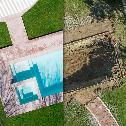 Pool Before and After Construction of Florida Contractor With Valid Multiple License Types